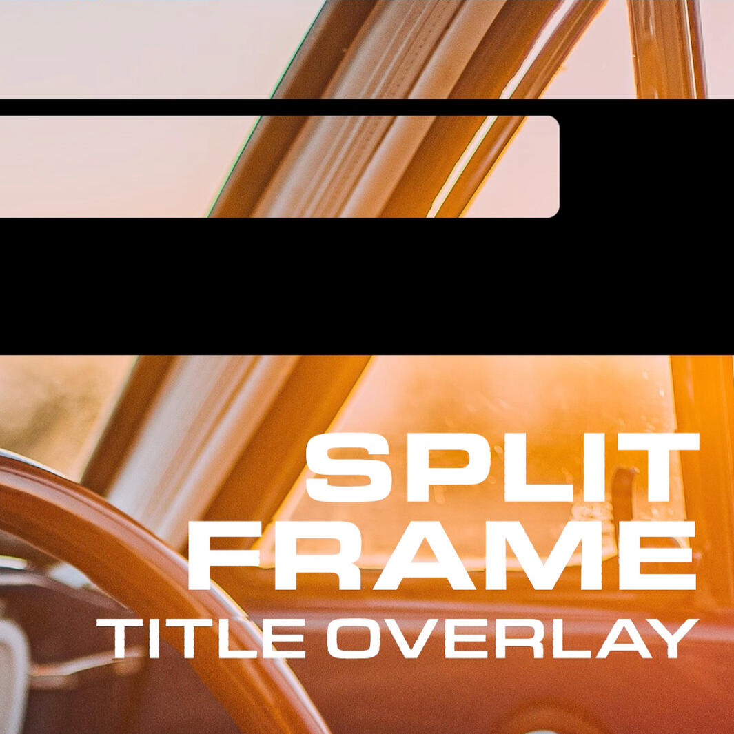 Retro Split Frame Title Overlay Premier Pro Template