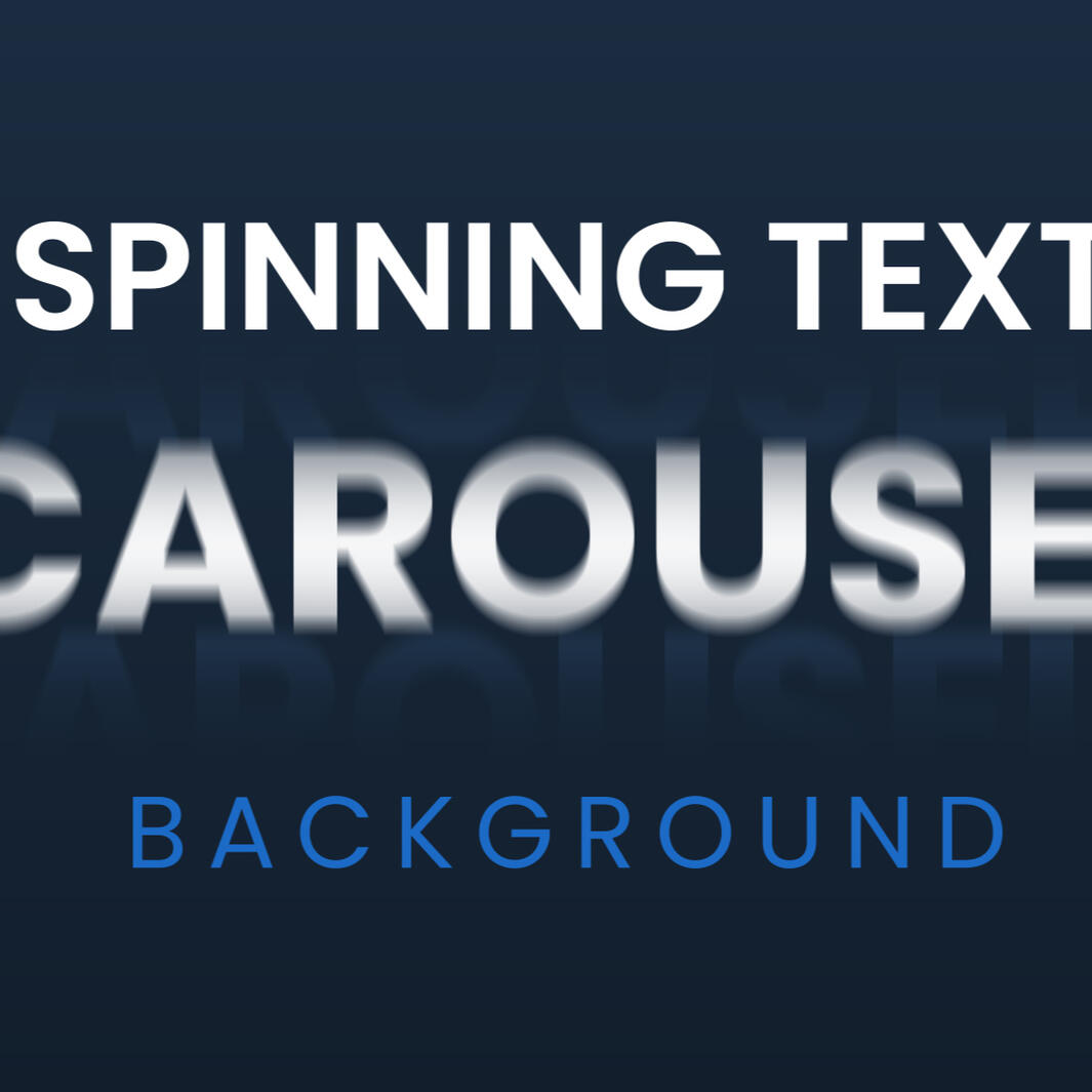 Spinning Text Carousel Background
