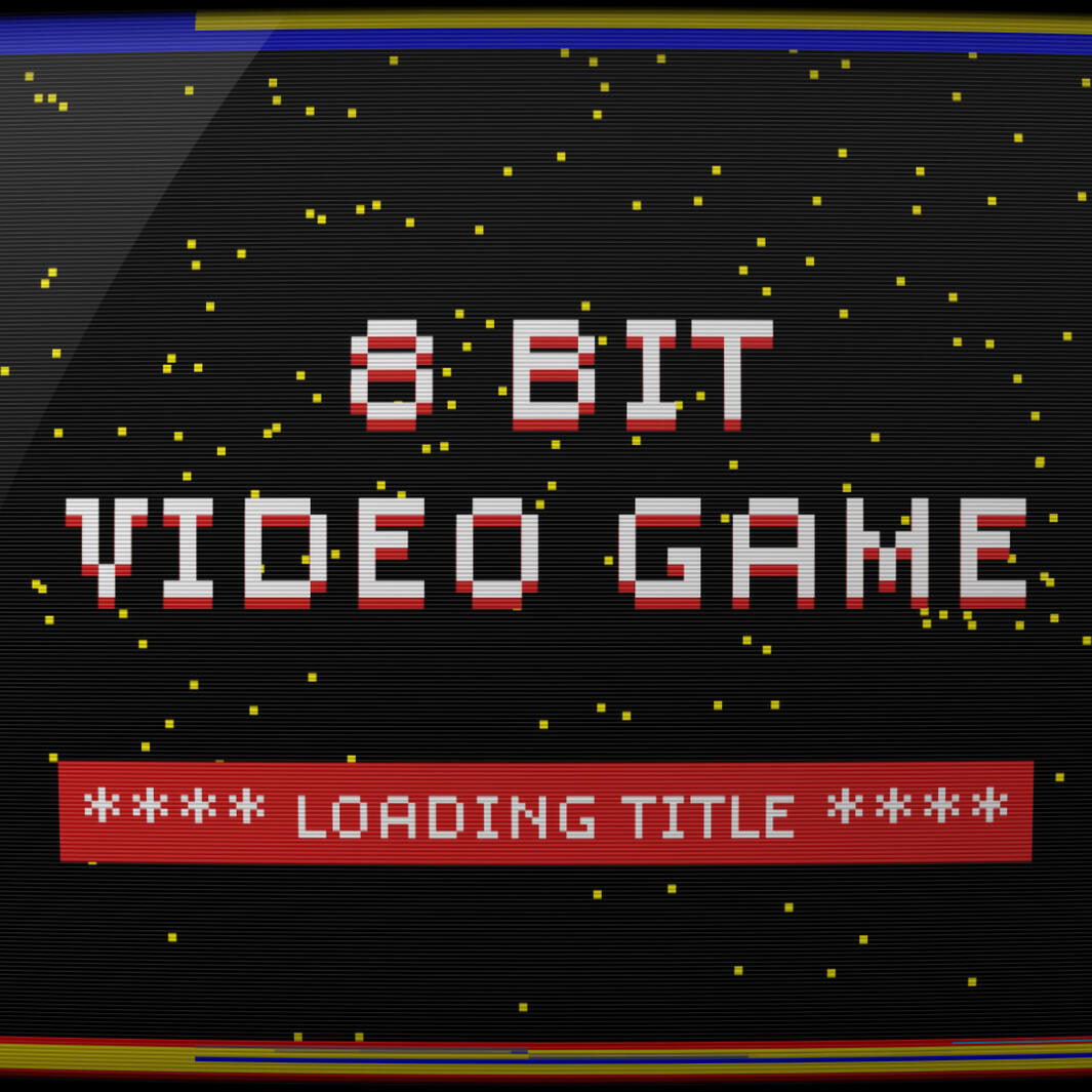 8-Bit Video Game Loading Title Overlay for Premiere Pro